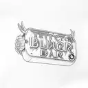 antler liquor bar tattoo design idea