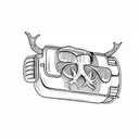 antler liquor bar tattoo design idea