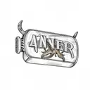 antler liquor bar tattoo design idea