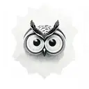 Owl, greek statue, tree, clock tattoo design idea