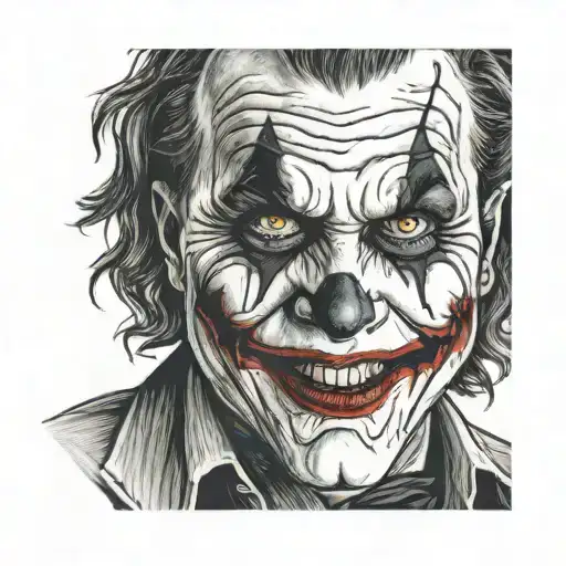 Heath Ledger's Joker face tattoo design idea