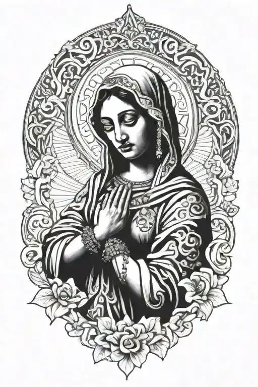 Chicana Madonna tattoo design idea