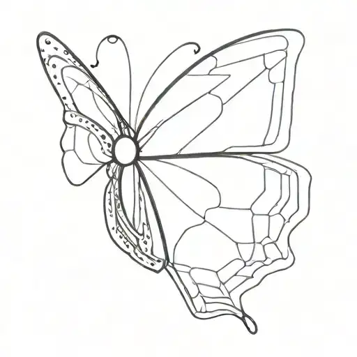 digital butterfly/ techno tattoo design idea