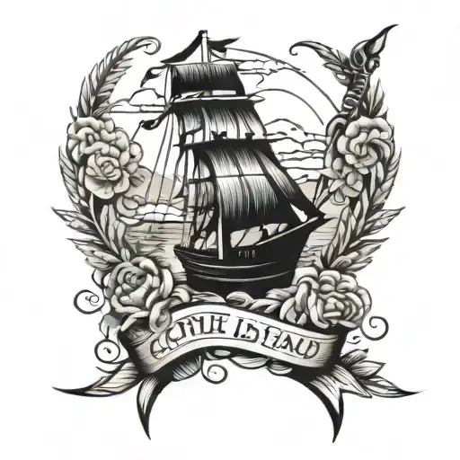 create a total black crete island tattoo for triceps tattoo design idea