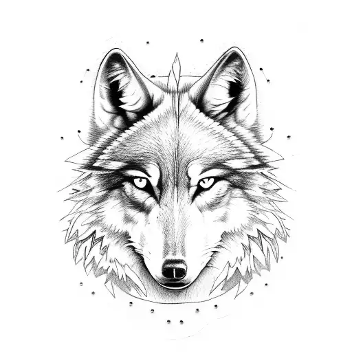 jesus wolf tattoo design idea