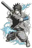 Sasuke with his hand crackling with blue lightning, ready to unleash the Chidori. Consider i tattoo design idea