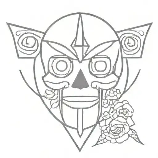 Akatsuki clan day of the dead theme  tattoo design idea