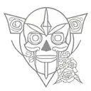 Akatsuki clan day of the dead theme  tattoo design idea