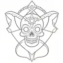 Akatsuki clan day of the dead theme  tattoo design idea