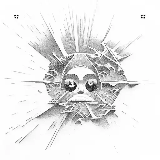 beach sunset  tattoo design idea