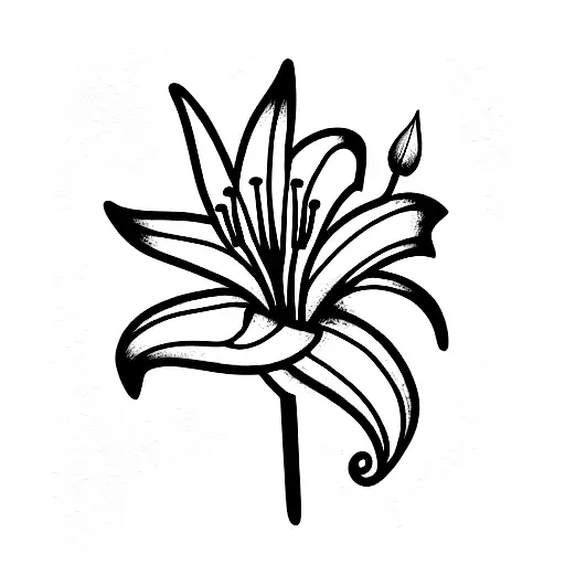 Lily tattoo design idea