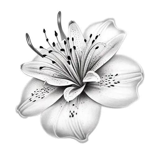 Realistic hand drawn lily flower 1133187 Vector Art at Vecteezy