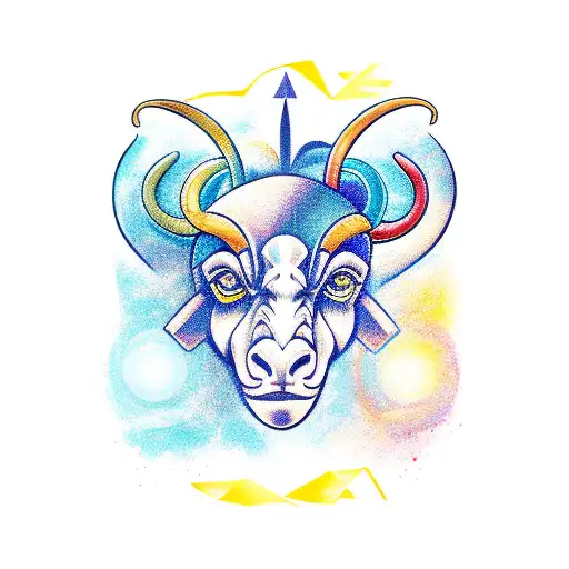 Aries and aquarius tattoo design idea