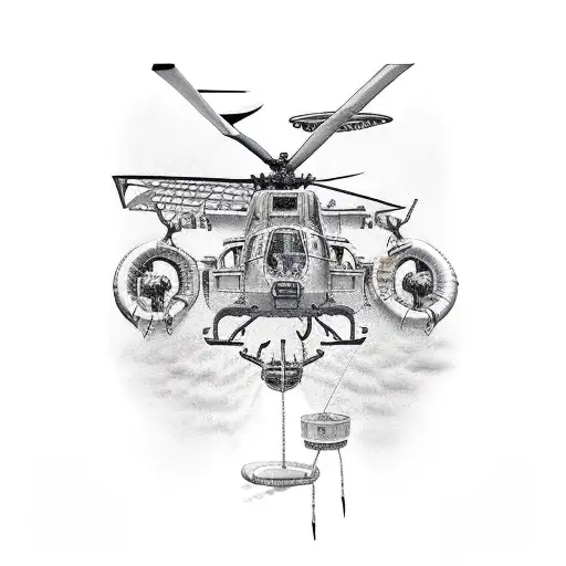 Australian army helicopters sleeve  tattoo design idea