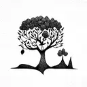 fig tree tattoo design idea