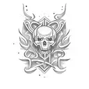 cuchillo con relieve dentro tattoo design idea