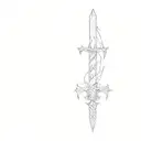 a sword, cybersigilism, with occult theme tattoo design tattoo design idea