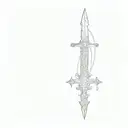 a sword, cybersigilism, with occult theme tattoo design tattoo design idea