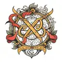 God is greater than highs and lows along with infinity and heartbeat symbol tattoo design idea