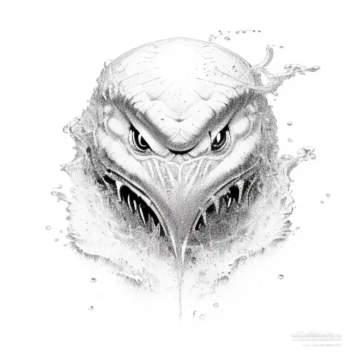 fist water tattoo design idea