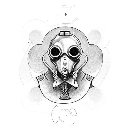 Steampunk plague doctor  tattoo design idea