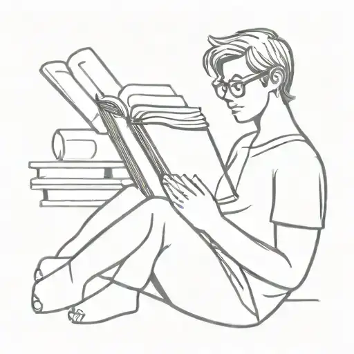 pc gamer and books tattoo design idea