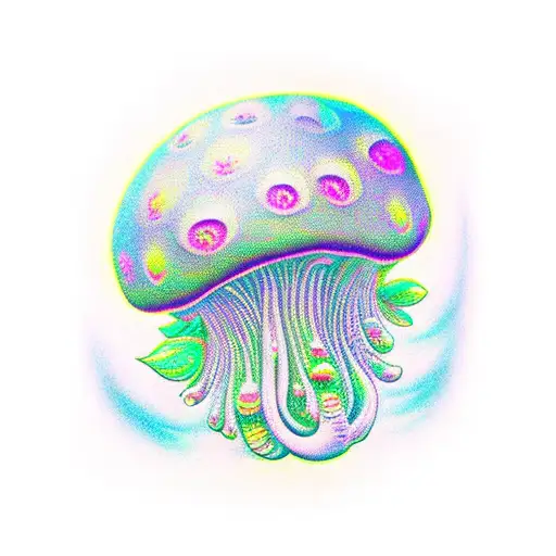 vibrant colorful trippy cool mushroom designs trippy beautiful tattoo design idea