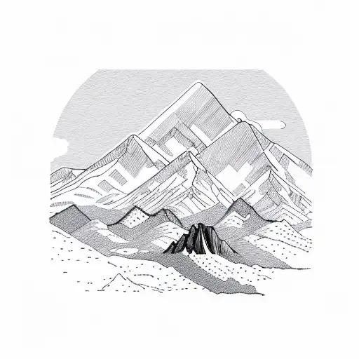 Andes mountains in Bolivia tattoo design idea