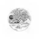 A surreal landscape where the physical therapist is helping a person transcend into a higher state of consciousness, combining their occupation with spirituality tattoo design idea