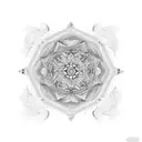 A psychedelic mandala with intricate patterns and vibrant colors representing spirituality and consciousness tattoo design idea