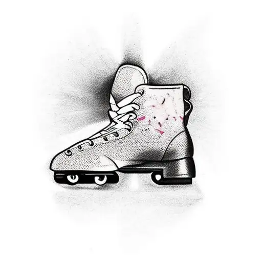 A memorial tattoo for my cousin who loved to roller skate. Make it look dope and include the dates 12/29/06 - 02/26/22 tattoo design idea