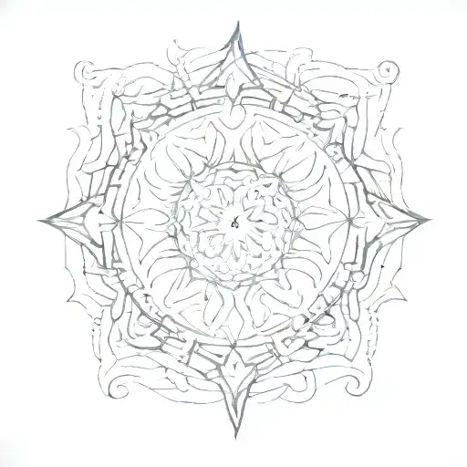 spiral mandala tattoo design idea