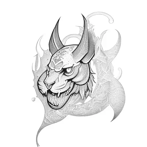 medievel flail  tattoo design idea