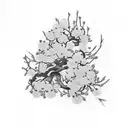 japanese cherry blossom tattoo with roots for men tattoo design idea
