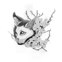 This too shall pass with a cherry blossom  tattoo design idea