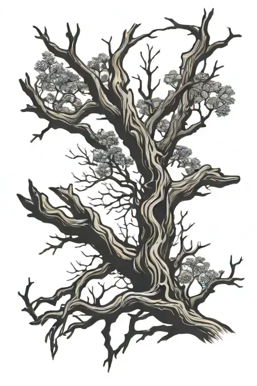 driftwood branches for back tattoo  tattoo design idea