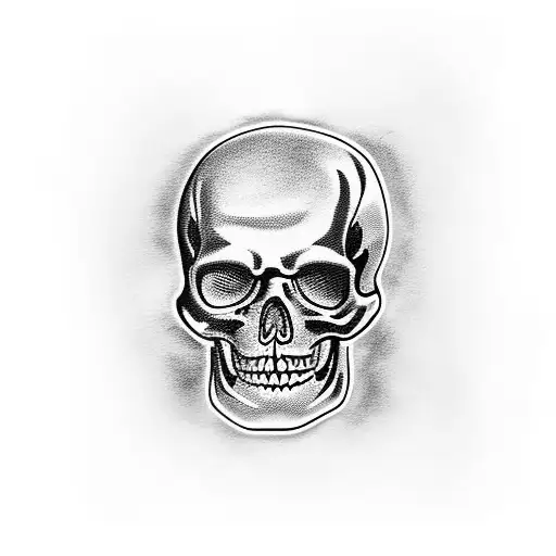 like a skeleton on a harley davidson road king driving down route 66 with a gas station and motel in the background tattoo design idea