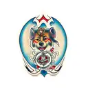 fudog tattoo design idea