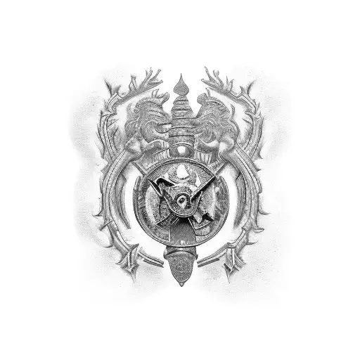 Tattoo, Schachbrett, Bauernfigur, König, Krone, Gold, Rot, Spiegelung, abgetrennter Kopf, Überlegenheit, Thron, Symbolik tattoo design idea