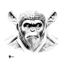 koba from planet of the apes tattoo design idea