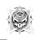 cross, snake, blood, Lucifer's seal, satanism, cruel, hell tattoo design idea