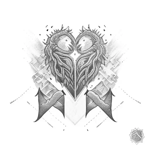 cold heart tattoo design idea