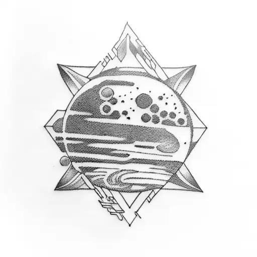 Pluto planet tattoo design idea