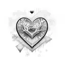 frozen heart tattoo design idea