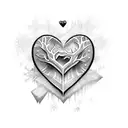 frozen heart tattoo design idea