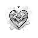 frozen heart tattoo design idea