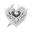 frozen heart tattoo design idea