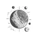 Pluto planet tattoo design idea