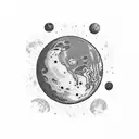 Pluto planet tattoo design idea