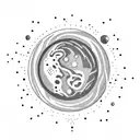 Pluto planet tattoo design idea